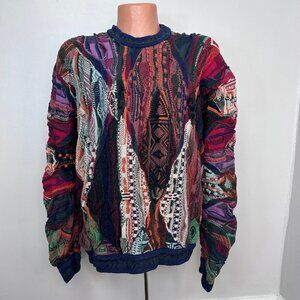 Vintage 1980s/1990s Coogi Australia Sweater Size XL Asymmetrical Textured Design